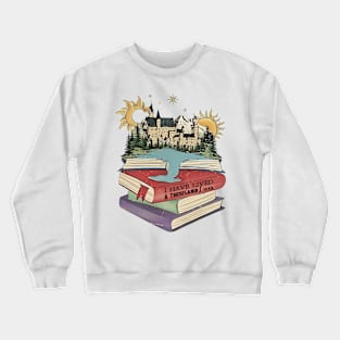 Booking Vintage, I've Live A Thousand Lives, Book Lover, Reading Books Crewneck Sweatshirt